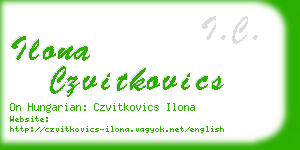 ilona czvitkovics business card